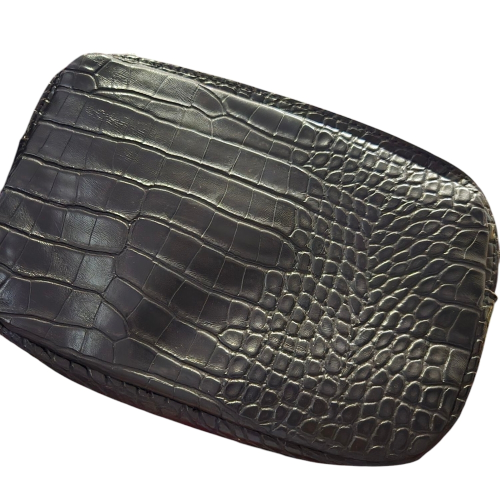 Worthington Black Faux Alligator Skin Belt Bag